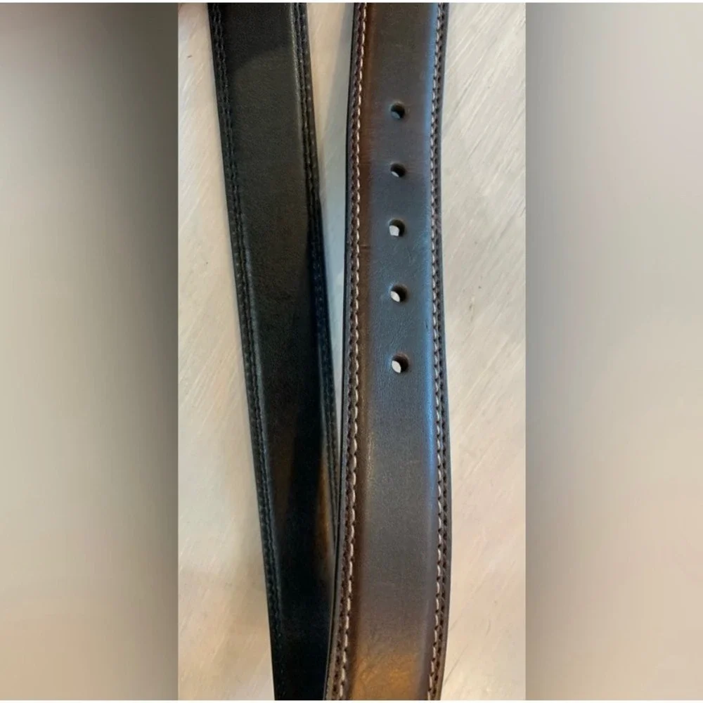 NWT Nautica Reversible Belt Black Brown Minimalist Preppy-20